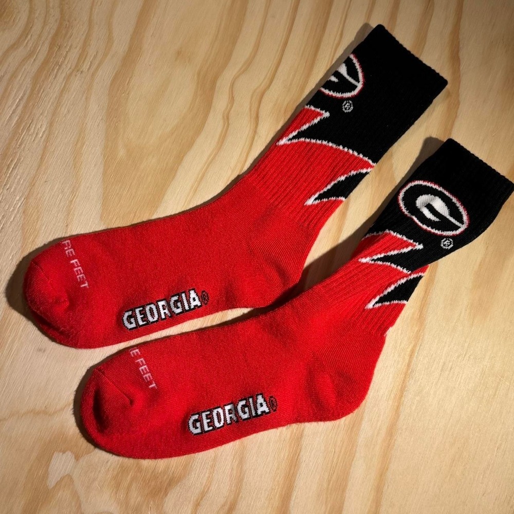 University of Georgia red and‎ black socks